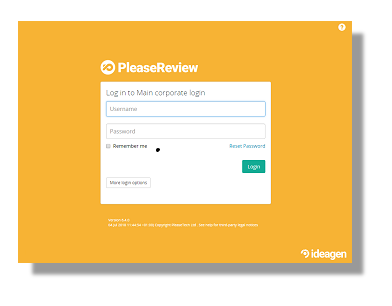 Corporate Login Screen