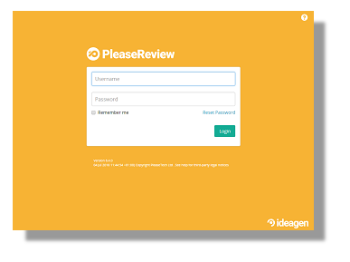 Standard Login Screen